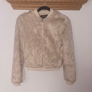 Retro by Mejane Chic Cream Teddy Jacket